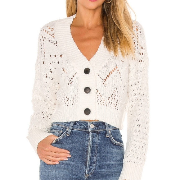 Free People Chloe Cardigan Cream XS - Picture 1 of 13